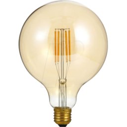 SCHIEFER LIGHTING SCHI LX023825655 - Lámpara LED E27, 7 W, 570 lm, 2200 K, oro, Filamento, reg