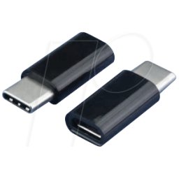 EFB-ELEKTRONIK EFB EBUSBCM-MBF - Adaptador USB 2.0 C macho > conector hembra micro-B, negro