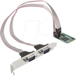 DELOCK 95273 - 2 puertos RS232, serie, tarjeta Mini PCIe