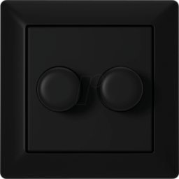 ECODIM ECO-DIM 10005B - Botón de atenuación doble, negro, incl. Placa cent