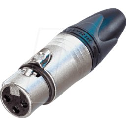 NEUTRIK NC3FXXH - Conector hembra aéreo XLR de 3 pines, plateado, niquelado, crimp