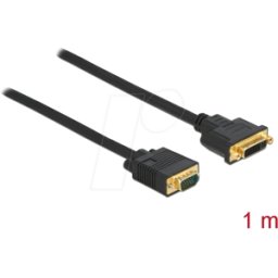 DELOCK 86756 - Cable DVI 24+5 hembra a VGA macho 1 m