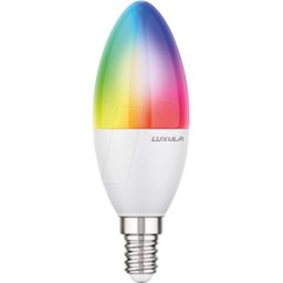 LUXULA LX100330 - Lámpara LED RGB + CCT, E14, 5W, 464lm, vela INTELIGENTE