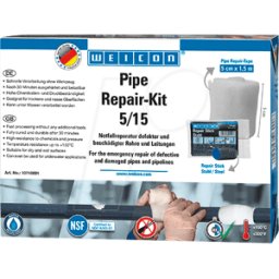 WEICON 10710001 - Kit de reparación de tubería WEICON, 5/15, 5 cm x