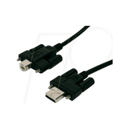 EXSYS EX-K1552 - Cable USB 2.0, a macho a macho B macho, para atornillar, 2 m
