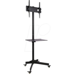TECHLY ICA-TR21 - Soporte de TV con ruedas, 23" - 55", bandeja, negro
