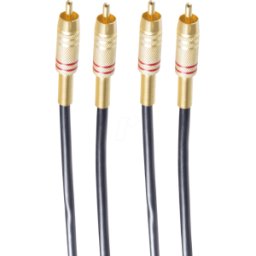 SHIVERPEAKS SHVP BS40221 - Cable de audio RCA, 2 conectores macho, metal, 0,5 m