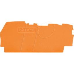 WAGO 2102-1392 - Placa de terminación e intermedia, 0,8 mm, terminales de