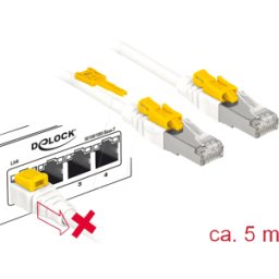 DELOCK 85335 - Cable de conexión RJ45 Cat.6a SFTP seguro 5,0 m