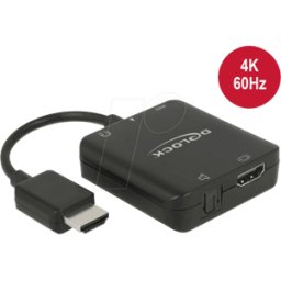 DELOCK 63276 - HDMI Audio Extractor 4K 60 Hz compact