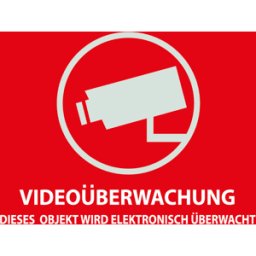 ABUS SECURITY TECH W 1321 - Etiqueta de advertencia de VÍDEO