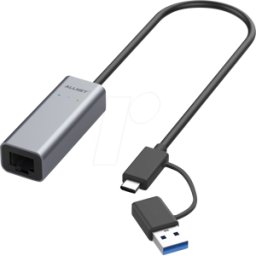 ALLNET ALLNC2.5G - Tarjeta de red, USB-a / C, 2,5 Gigabit Ethernet, 1 RJ45