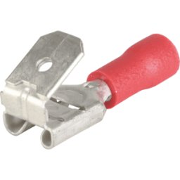 VOGT AG VT FSA-R-6,35 - Adaptador de enchufe plano, ancho: 6,35mm, rojo