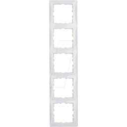BERKER 10158989 - Marco séxtuple, p.1, blanco polar, brillante