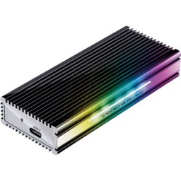 LC POWER LC-M2-C-MULTIRGB - Carcasa externa de SSD M.2 SATA/NVMe, RGB, USB 3.1