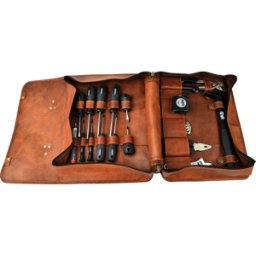 BRÜDER MANNESMANN MAN 29048 - Bolsa para herramientas, cuero, 24 piezas