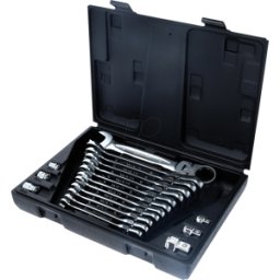 KS TOOLS GMBH KS 503.4868 - Juego de llaves combinadas con carraca articuladas, 18 piezas