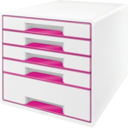 LEITZ 52142023 - Caja de cajones, WOW CUBE, rosa