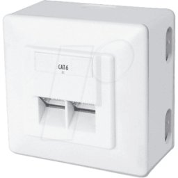 FREI RJ45-CAT6 2UNI - Caja de conexiones RJ45 doble, CAT.6 UP/AP