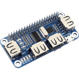 WAVESHARE RPIZ USB 4PORT - Raspberry Pi - Hub USB, 4 puertos, pHAT, FE1.1S
