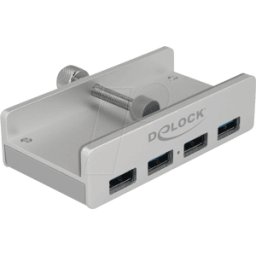 DELOCK 64046 - USB externo 3,0 4 puertos hub con tornillo de bloqueo