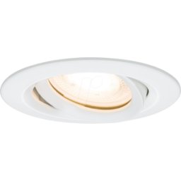 PAULMANN PLM 93661 - Luminaria empotrada NOVA Plus, GU5.3 / GU10, blanco mate, redon