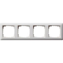 GIRA55 RA4 RWM - Montura en blanco puro opaco satinado, cuádruple