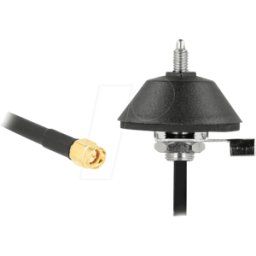 DELOCK 12589 - Base de antena con cable de conexión RG-58 C/U 3 m negro