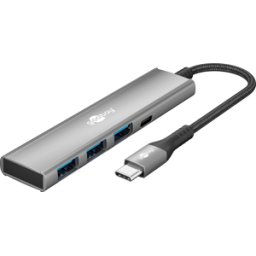 GOOBAY 76562 - USB 5 Gb/s, 4 puertos USB-C Hub, 3x USB-A, 1x USB-C.
