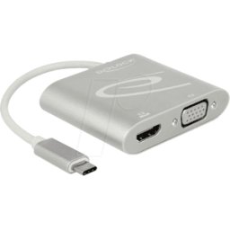 DELOCK 87705 - Conector tipo C del divisor USB > HDMI / VGA modo DP-Alt