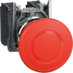 SCHNEIDER ELECTRIC XB4BT845 - Interruptor de parada de emergencia, Harmony XB4, 22 mm, rojo, d