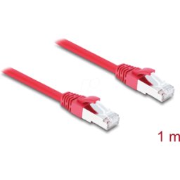 DELOCK 81184 - Cable de red RJ45 Cat.6A S/FTP 1 m, rojo
