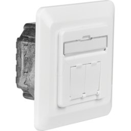EFB-ELEKTRONIK EFB ET-25211.1V1 - Caja de datos RJ45 CAT.6, superior/inferior, empotrada, 2x RJ45