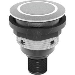 SCHLEGEL STLRGI0042C005 - Pulsador - 1 S, "0", plata, anillo led verde