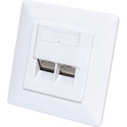 INTELLINET INT 771900 - Caja de red de montaje empotrado Cat.6 de 2 puertos, apantallado