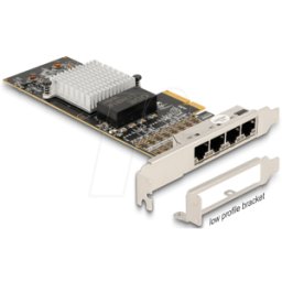 DELOCK 88606 - Tarjeta de red, PCI Express, 4x Gigabit Ethernet