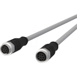 METZ CONNECT MC 142MNA22100 - Cable de sensor, M12, 8 polos, KU > KU, 10 m