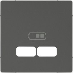 MERTEN EL SM 43670414 - Sistema M, placa central, inserto USB, antracita, acabado mate