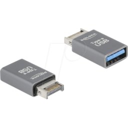 DELOCK 67230 - Adaptador USB 10 Gb/s Tipo-E Llave A macho > A hembra