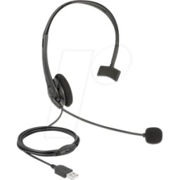 DELOCK 27177 - Auriculares USB Mono con control de volumen, Ultraligeros
