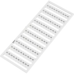 WAGO 209-504 - Tarjeta de etiquetado WSB, impresa, 21 ... 30 (10x), blanco