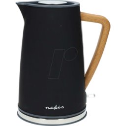 NEDIS N KAWK510EBK - Hervidor de agua, 1,7 l, 2200 W, negro