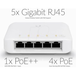 UBIQUITI UBI USW-FLEX - Switch, 5 puertos, Gigabit Ethernet, PoE, 60 W