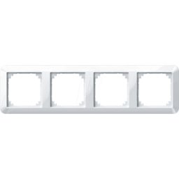 MERTEN EL 1M 389419 - 1-M, bastidor, 4 aumentos, blanco polar, brillante