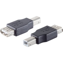 SHIVERPEAKS SHVP BS77045 - Adaptador USB 2,0, enchufe tipo A > enchufe tipo B, negro