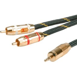 ROLINE GOLD ROLINE 11094273 - Cable de audio, 3,5 mm jack st. En 2x RCA St., 2,5 m.