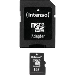 INTENSO 3413460 - Tarjeta de memoria MicroSDHC de 8GB, Intenso Clase 10