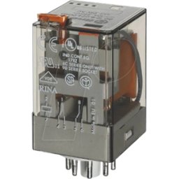 FINDER FIN 60.12.9 12V - Relé industrial, 2 contactos de 10 a, 8 polos, 12 V CC
