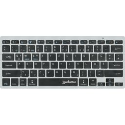 MANHATTAN 180559 - Teclado inalámbrico, Bluetooth/radio, negro, diseñ
