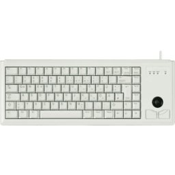 CHERRY G84-4400LUBUS-0 - Teclado, USB, gris claro, compacto, ratón de bola, EE. UU
